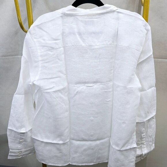 NWT UNTUCKit VITORIA 100% LINEN RELAXED FIT WHITE BUTTON FRONT SHIRT SIZE 18 - Picture 4 of 10
